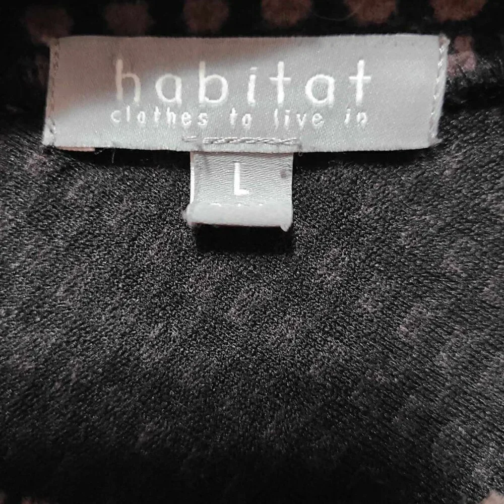 Habitat Black Gray Knit Poncho Sweater size Large